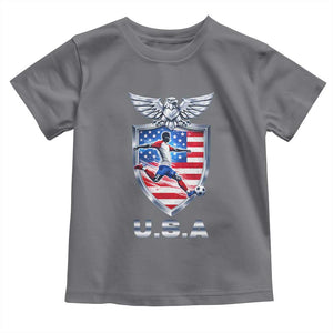 USA 2026 Soccer Player Toddler T Shirt United States Team Pride TS12 Charcoal Print Your Wear