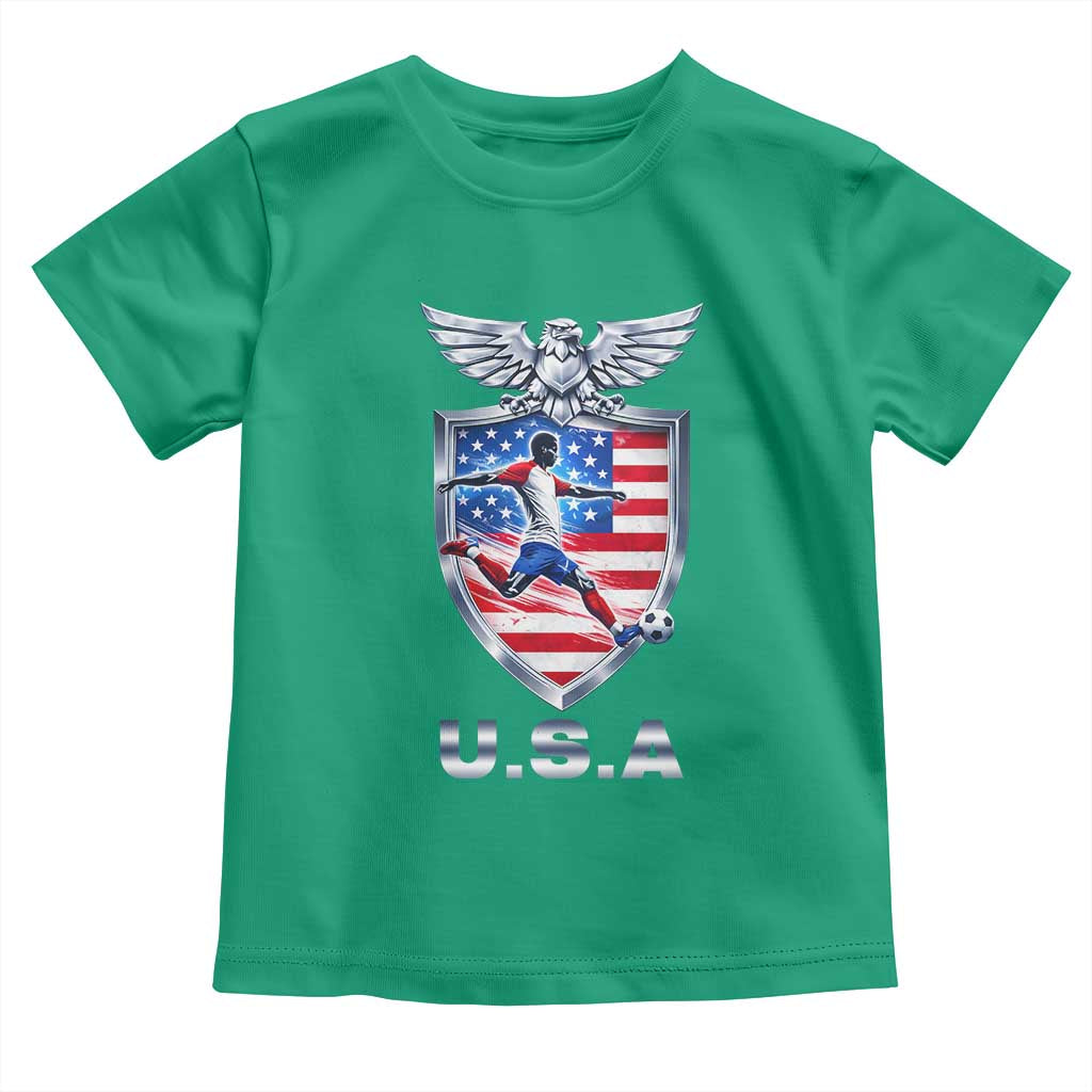 USA 2026 Soccer Player Toddler T Shirt United States Team Pride TS12 Irish Green Print Your Wear