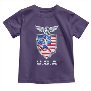 USA 2026 Soccer Player Toddler T Shirt United States Team Pride TS12 Purple Print Your Wear