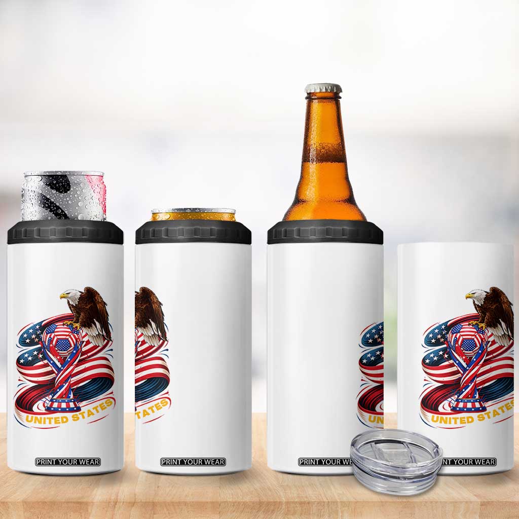 United States Sport USA Team 2026 4 in 1 Can Cooler Tumbler American Soccer Fans Gift TS12 Print Your Wear