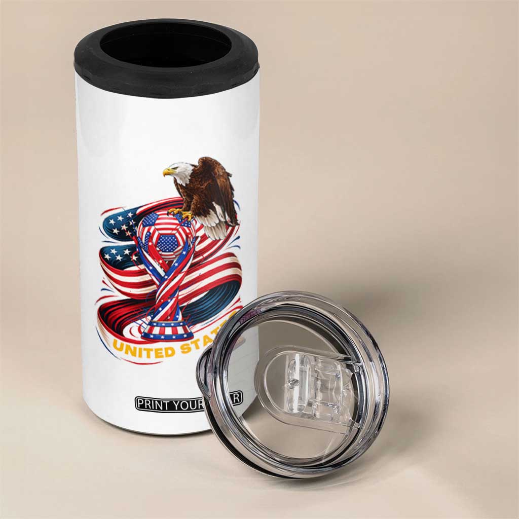 United States Sport USA Team 2026 4 in 1 Can Cooler Tumbler American Soccer Fans Gift TS12 Print Your Wear