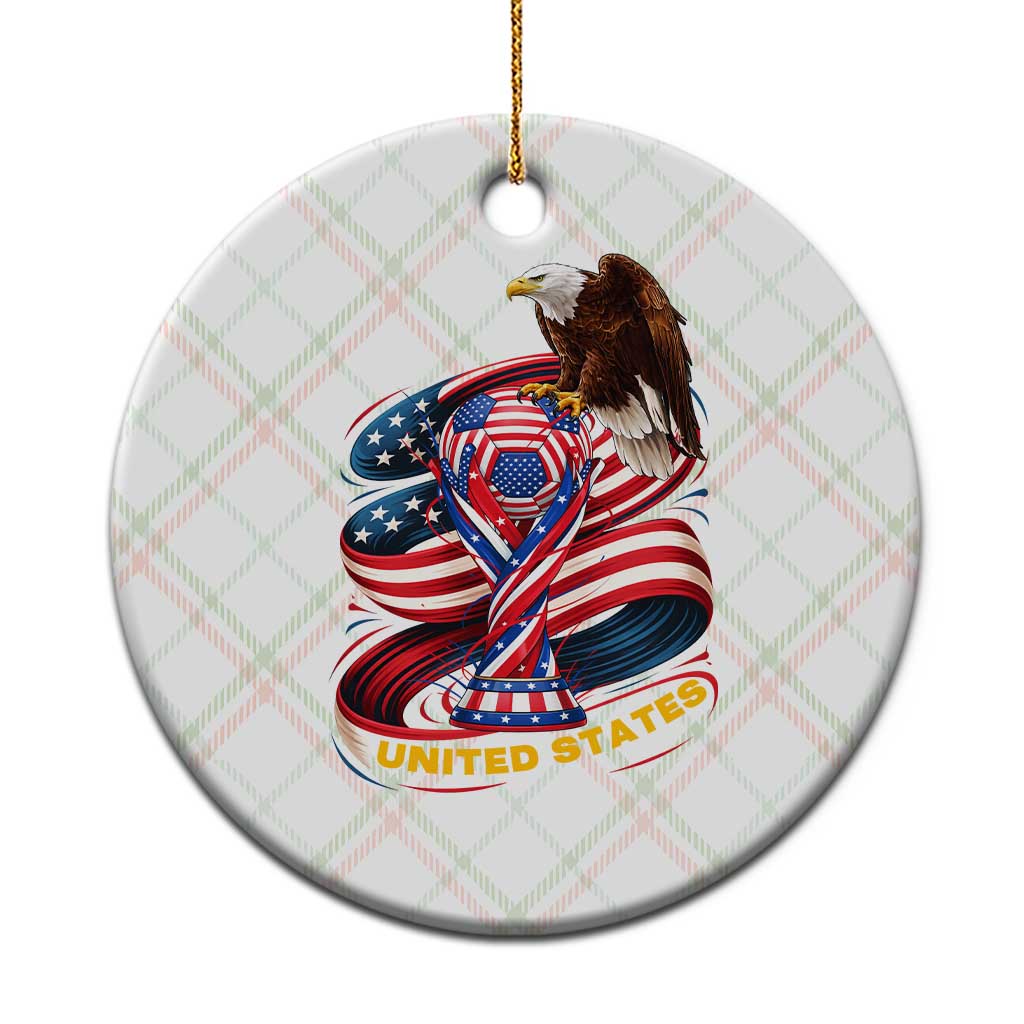 United States Sport USA Team 2026 Ceramic Ornament American Soccer Fans Gift TS12 1pc Christmas Plaid Print Your Wear