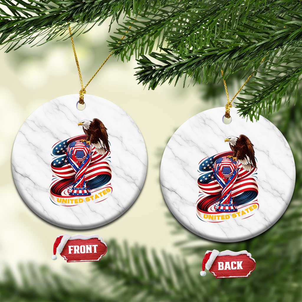 United States Sport USA Team 2026 Ceramic Ornament American Soccer Fans Gift TS12 1pc White Marble Print Your Wear