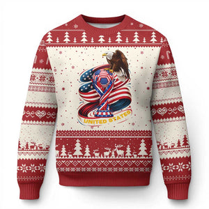 United States Sport USA Team 2026 Ugly Christmas Sweater American Soccer Fans Gift TS12 Beige Red Print Your Wear
