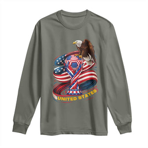 United States Sport USA Team 2026 Long Sleeve Shirt American Soccer Fans Gift TS12 Military Green Print Your Wear