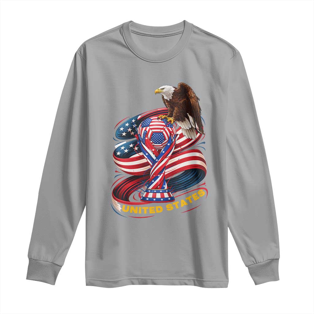 United States Sport USA Team 2026 Long Sleeve Shirt American Soccer Fans Gift TS12 Sport Gray Print Your Wear