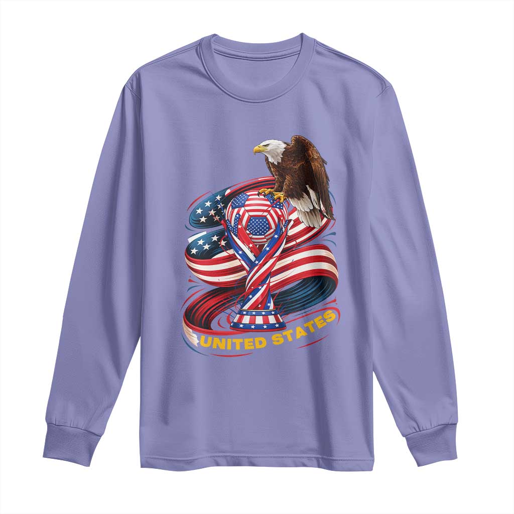 United States Sport USA Team 2026 Long Sleeve Shirt American Soccer Fans Gift TS12 Violet Print Your Wear