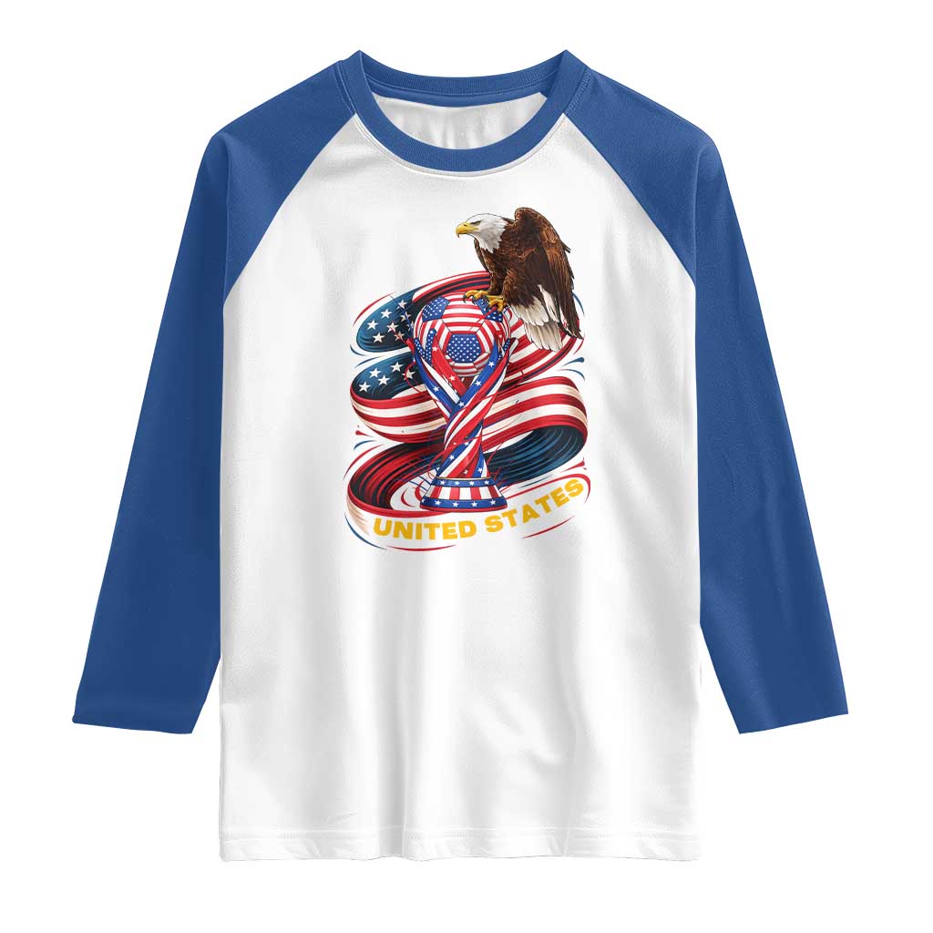 United States Sport USA Team 2026 Raglan Shirt American Soccer Fans Gift TS12 White Royal Print Your Wear