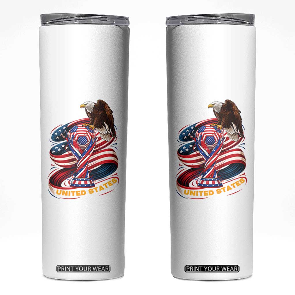 United States Sport USA Team 2026 Skinny Tumbler American Soccer Fans Gift TS12 White Print Your Wear