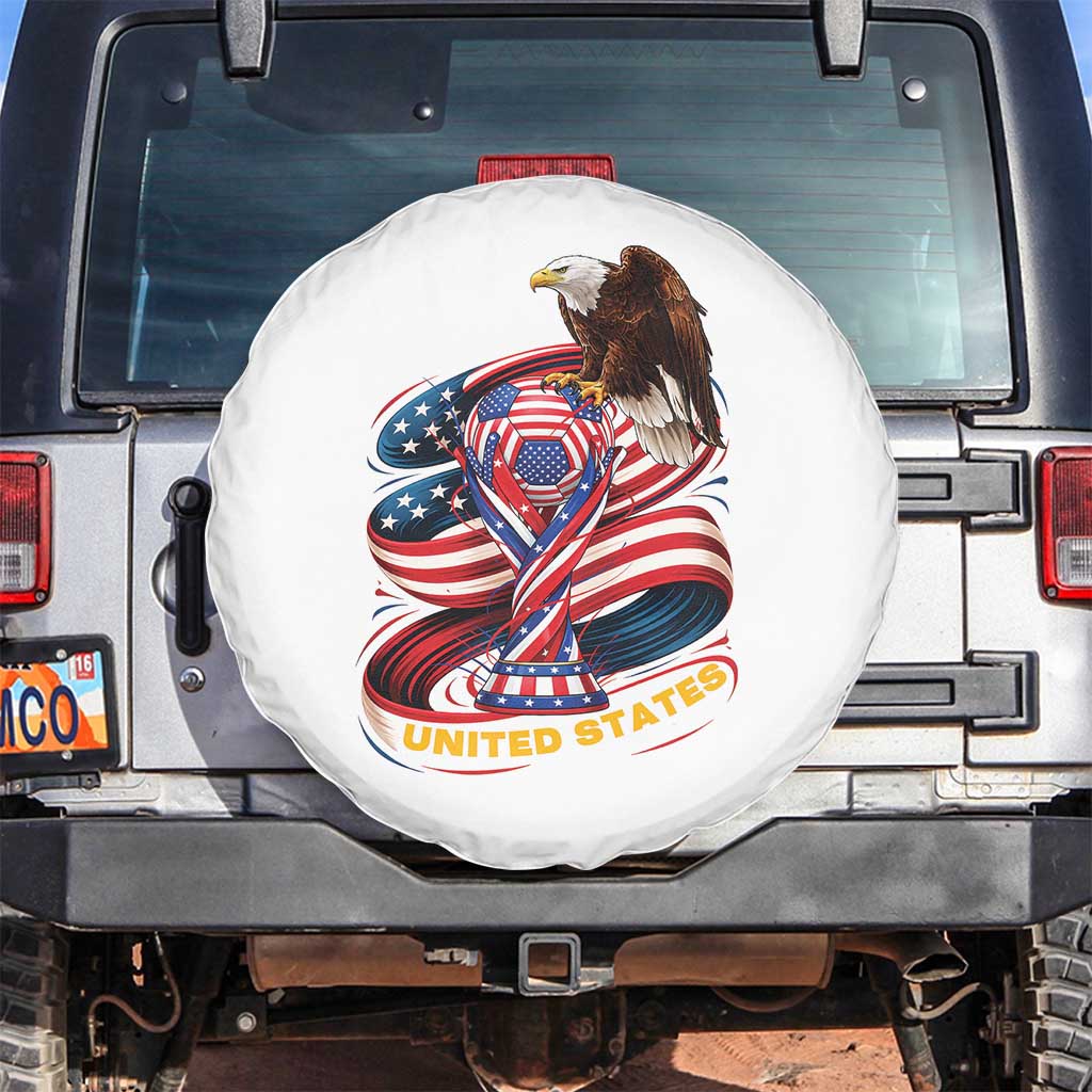 United States Sport USA Team 2026 Spare Tire Cover American Soccer Fans Gift TS12 No hole White Print Your Wear