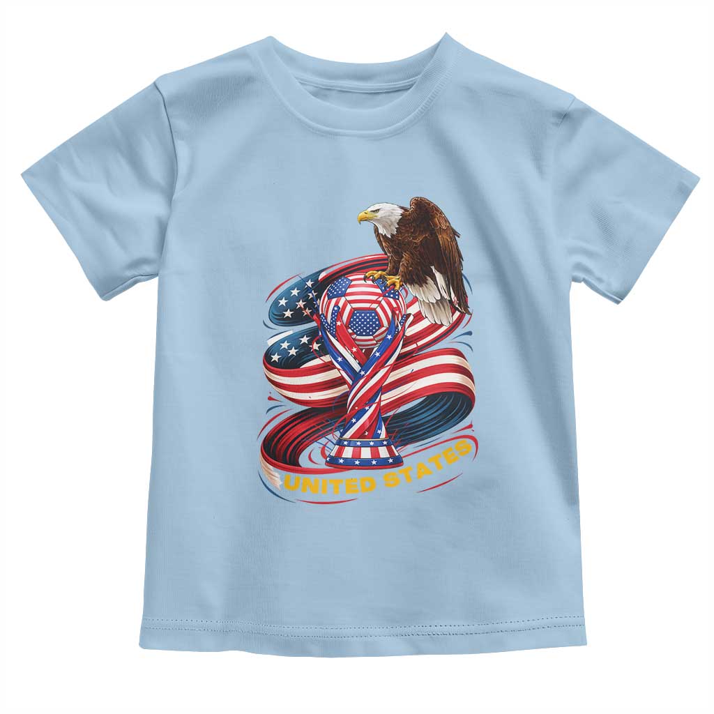 United States Sport USA Team 2026 Toddler T Shirt American Soccer Fans Gift TS12 Light Blue Print Your Wear