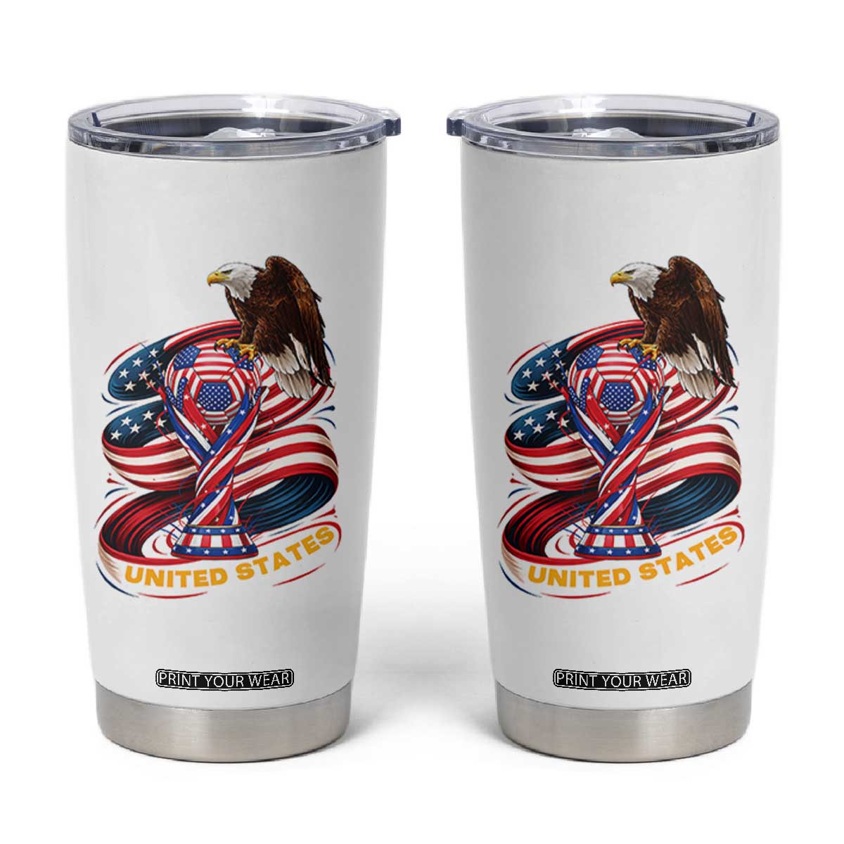 United States Sport USA Team 2026 Tumbler Cup American Soccer Fans Gift TS12 White Print Your Wear