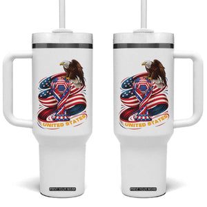 United States Sport USA Team 2026 Tumbler With Handle American Soccer Fans Gift TS12 One Size: 40 oz White Print Your Wear