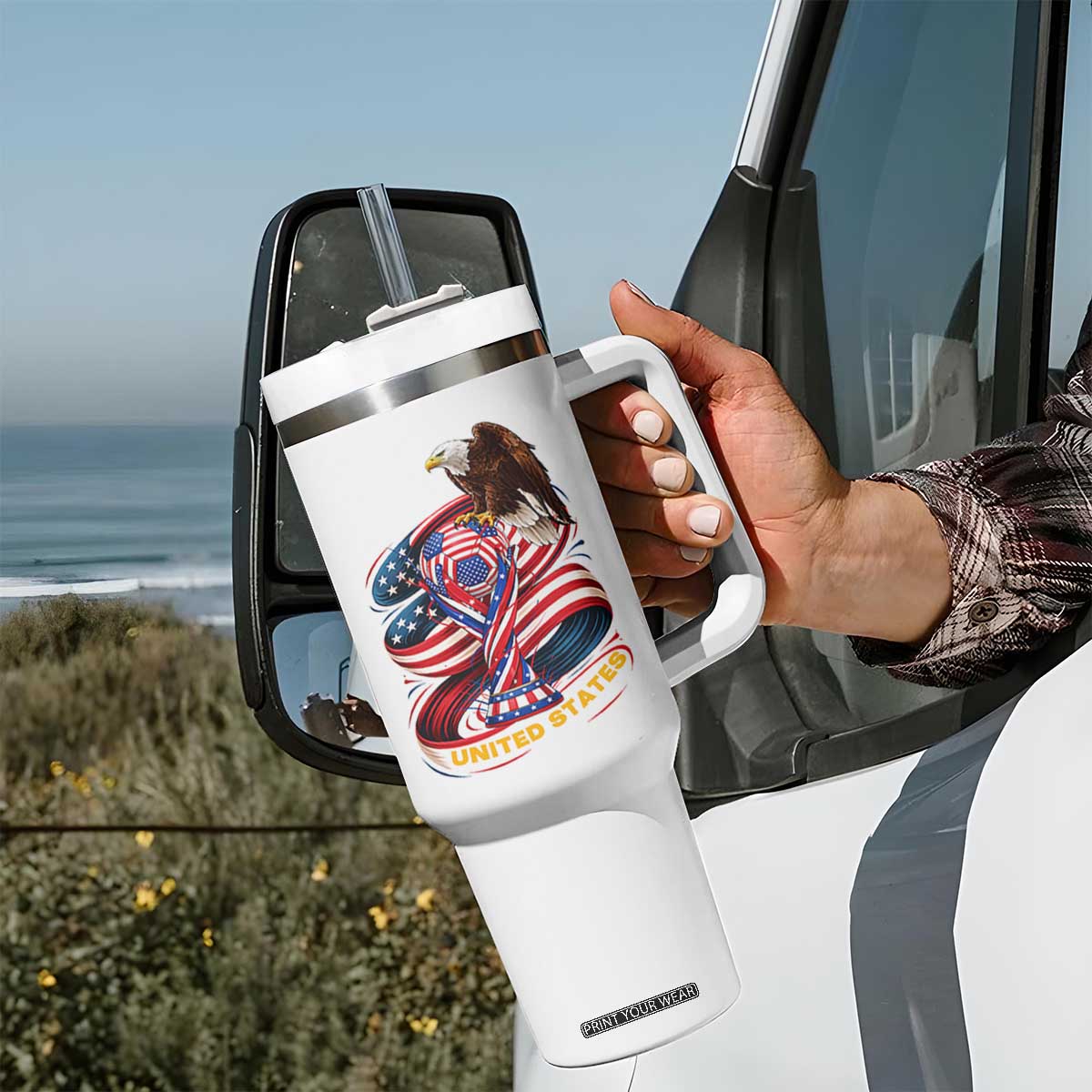 United States Sport USA Team 2026 Tumbler With Handle American Soccer Fans Gift TS12 Print Your Wear