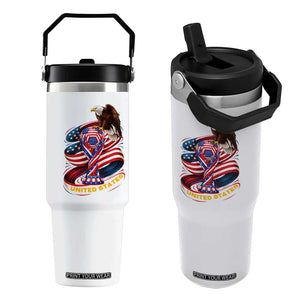 United States Sport USA Team 2026 Flip Straw Tumbler American Soccer Fans Gift TS12 One Size: 30 oz White Print Your Wear