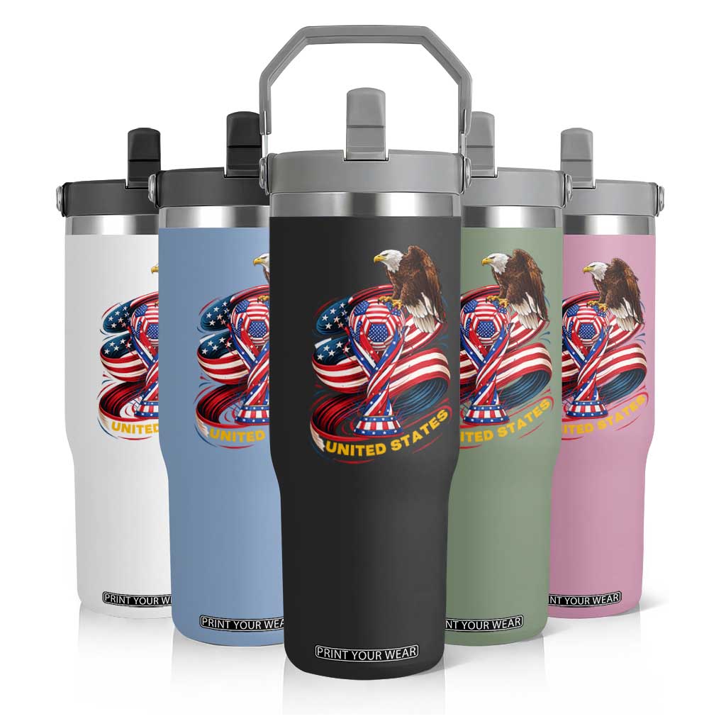 United States Sport USA Team 2026 Flip Straw Tumbler American Soccer Fans Gift TS12 Print Your Wear