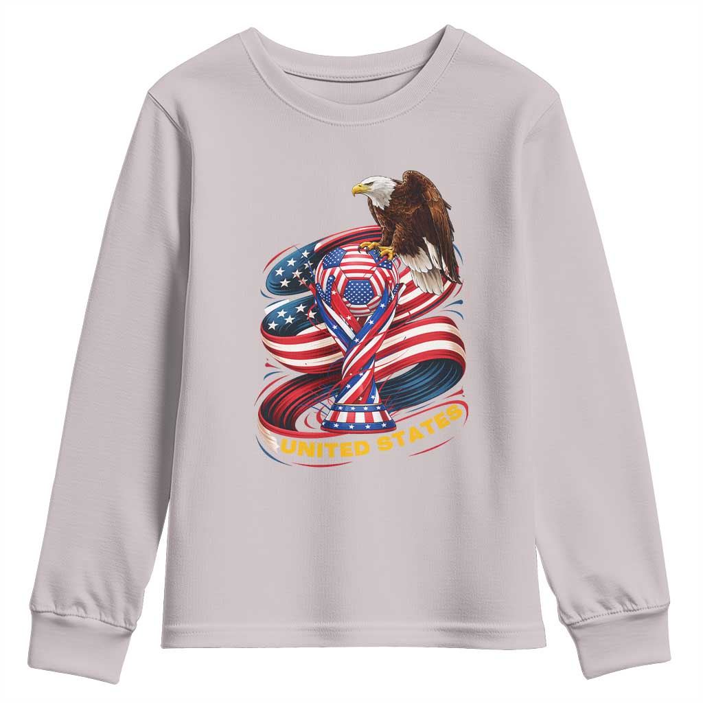 United States Sport USA Team 2026 Youth Sweatshirt American Soccer Fans Gift TS12 Ice Gray Print Your Wear