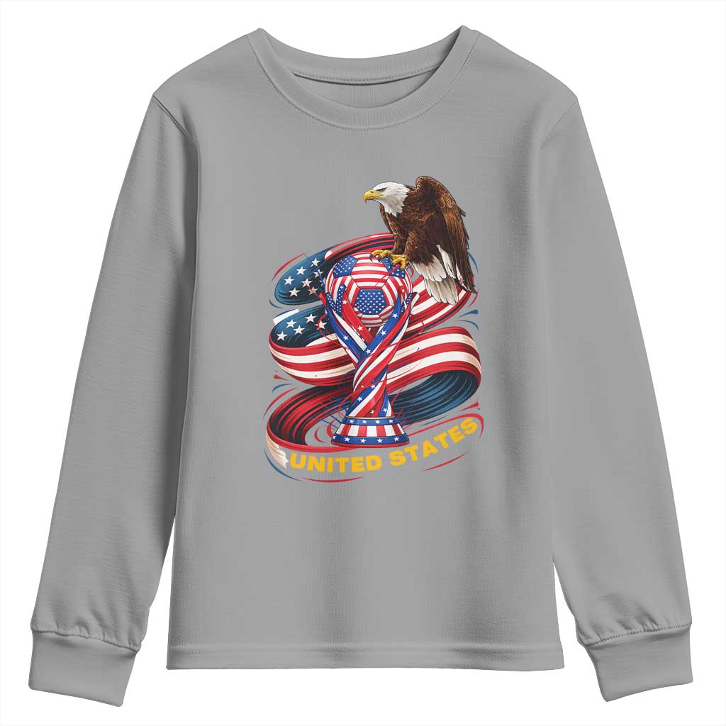 United States Sport USA Team 2026 Youth Sweatshirt American Soccer Fans Gift TS12 Sport Gray Print Your Wear