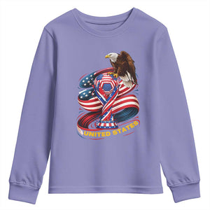 United States Sport USA Team 2026 Youth Sweatshirt American Soccer Fans Gift TS12 Violet Print Your Wear