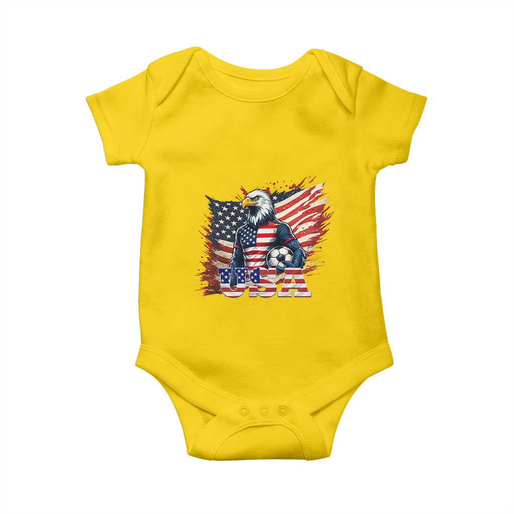 American Eagle And Soccer USA 2026 Supporter Baby Onesie TS12 Daisy Print Your Wear
