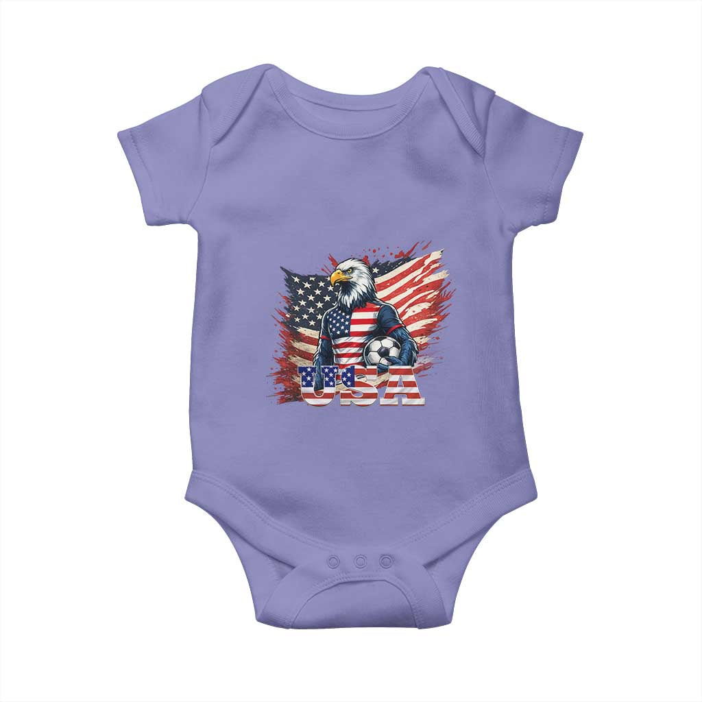 American Eagle And Soccer USA 2026 Supporter Baby Onesie TS12 Violet Print Your Wear