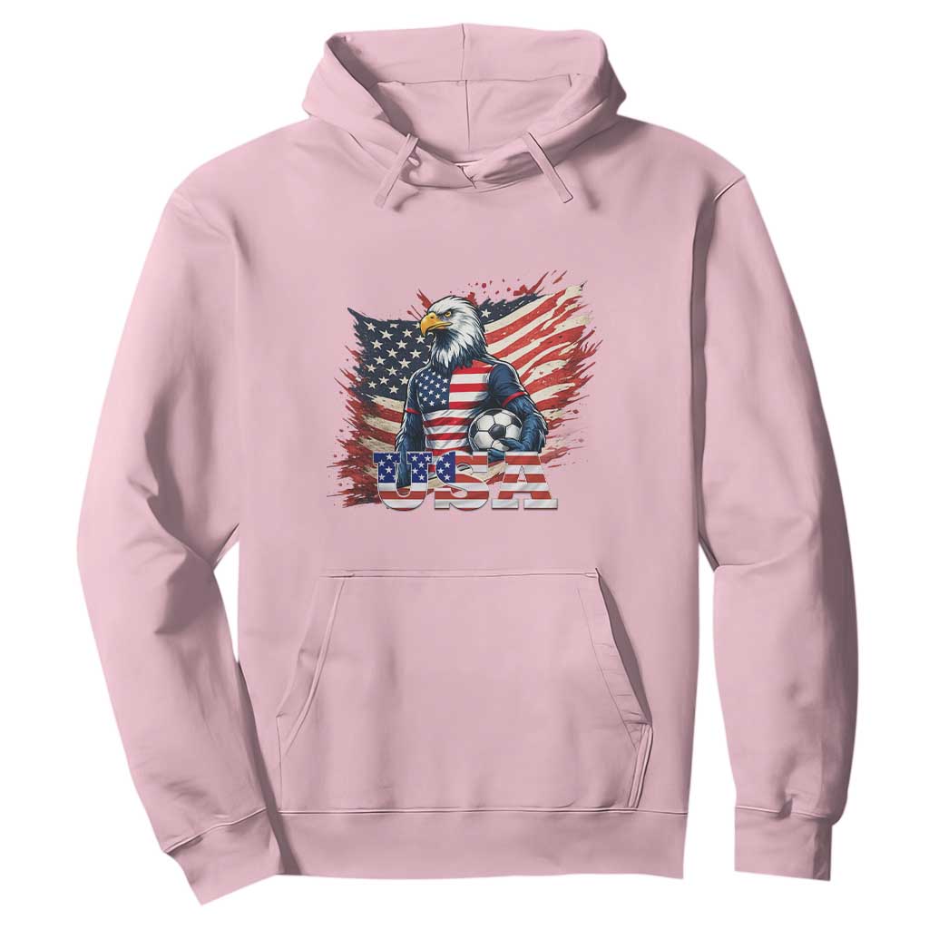 American Eagle And Soccer USA 2026 Supporter Hoodie TS12 Light Pink Print Your Wear