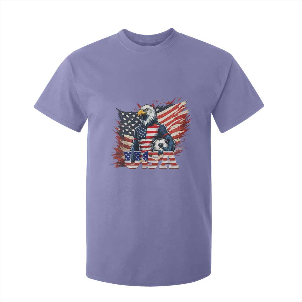 American Eagle And Soccer USA 2026 Supporter T Shirt For Kid TS12 Violet Print Your Wear
