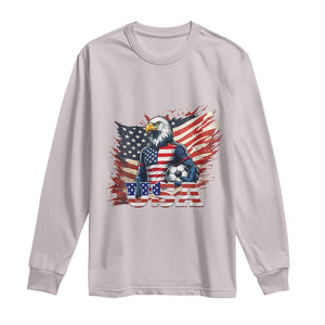 American Eagle And Soccer USA 2026 Supporter Long Sleeve Shirt TS12 Ice Gray Print Your Wear