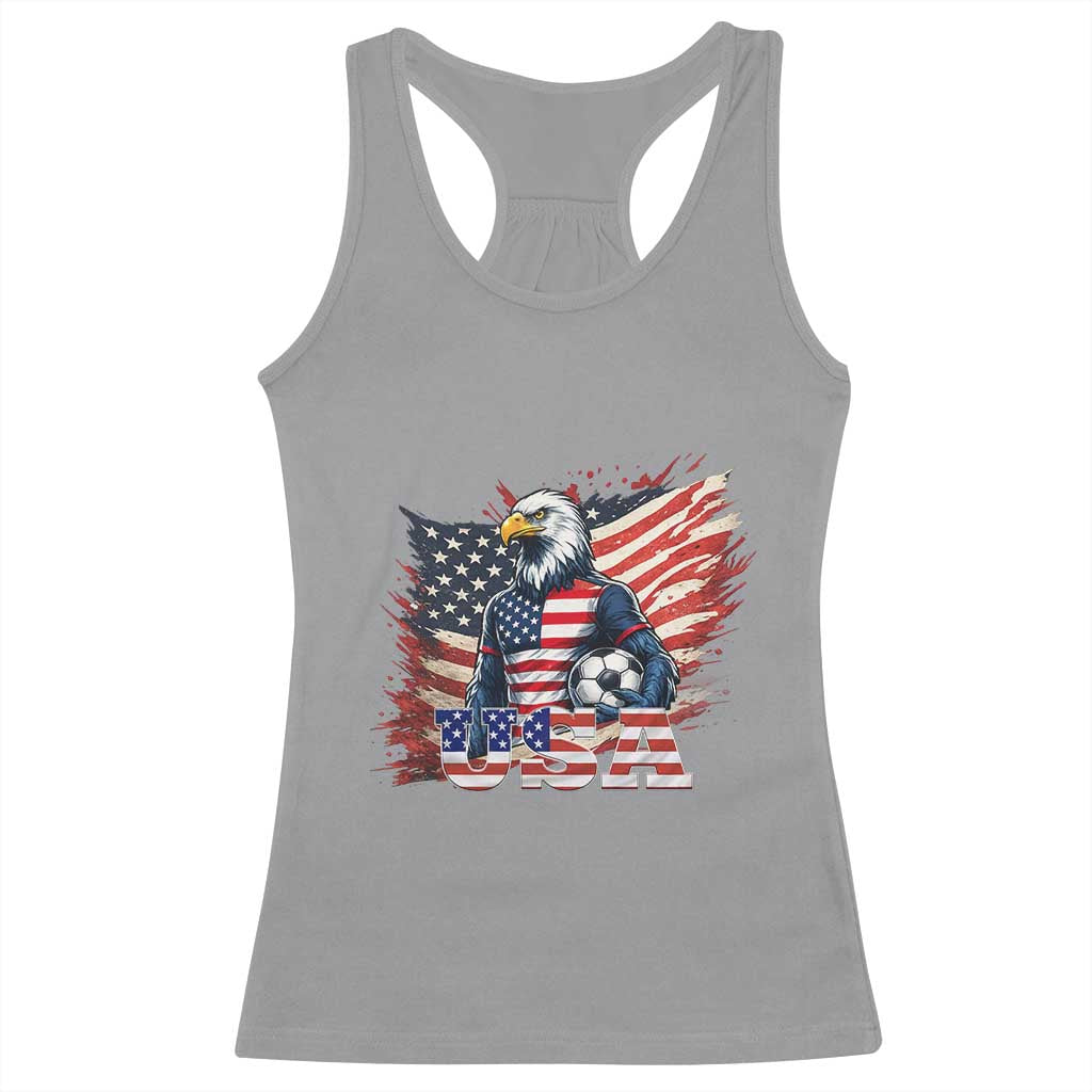 American Eagle And Soccer USA 2026 Supporter Racerback Tank Top TS12 Sport Gray Print Your Wear