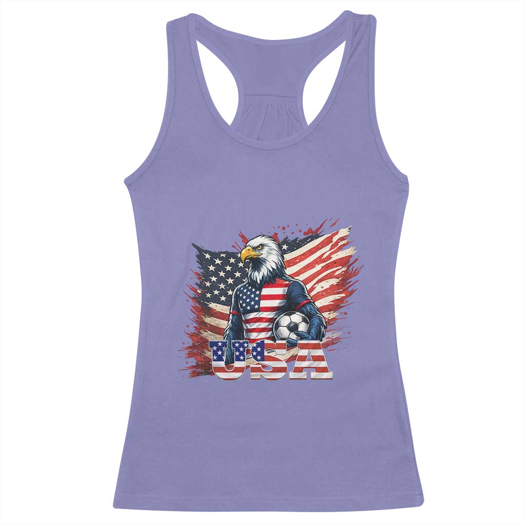 American Eagle And Soccer USA 2026 Supporter Racerback Tank Top TS12 Violet Print Your Wear
