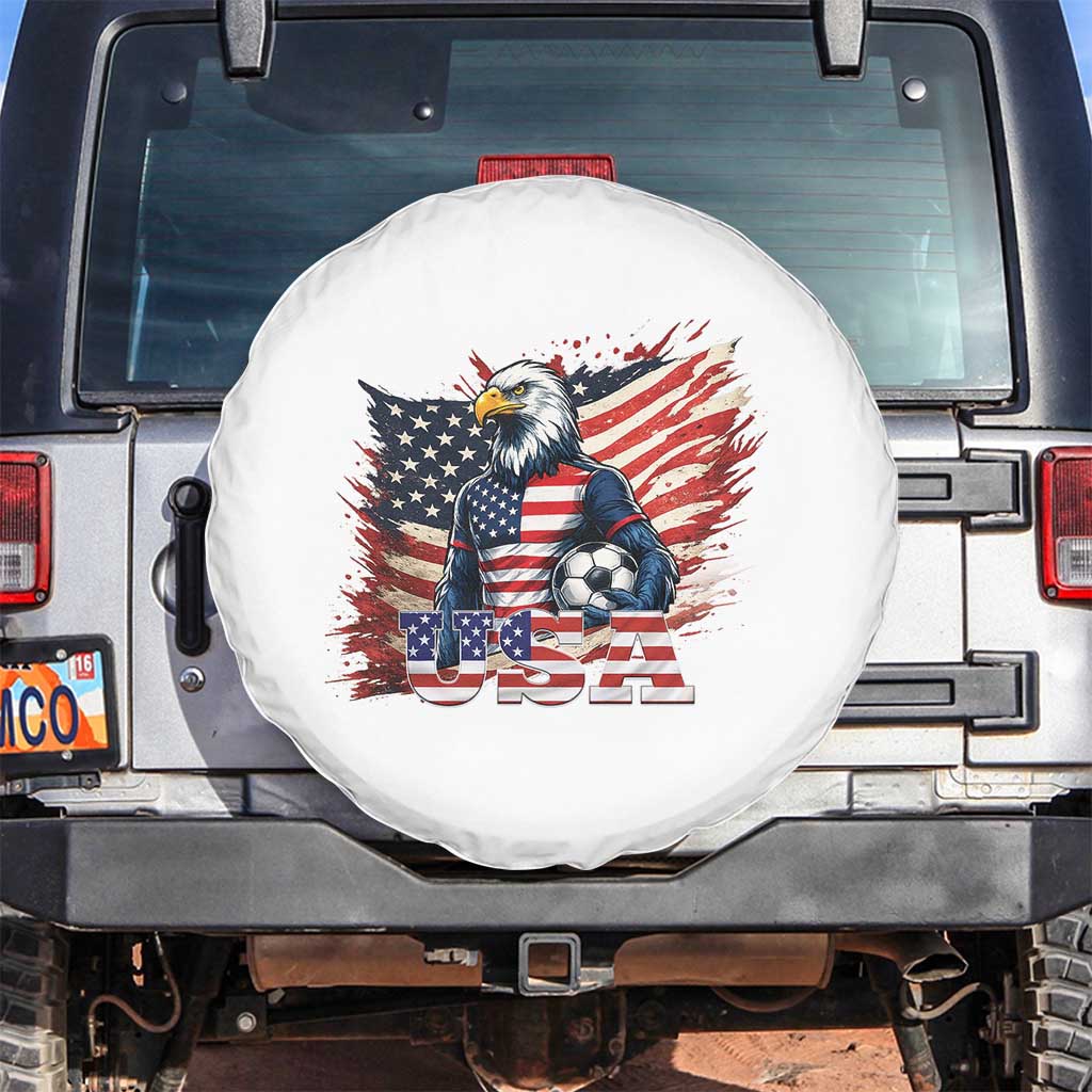 American Eagle And Soccer USA 2026 Supporter Spare Tire Cover TS12 No hole Black Print Your Wear