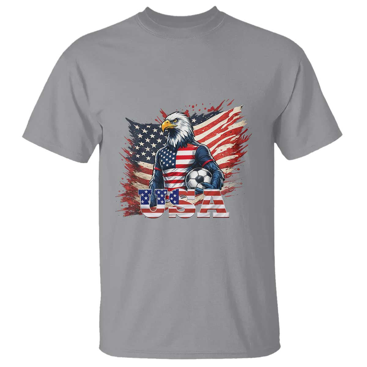 American Eagle And Soccer USA 2026 Supporter T Shirt TS12 Sport Gray Print Your Wear