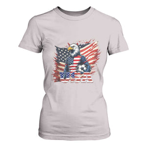 American Eagle And Soccer USA 2026 Supporter T Shirt For Women TS12 Ice Gray Print Your Wear