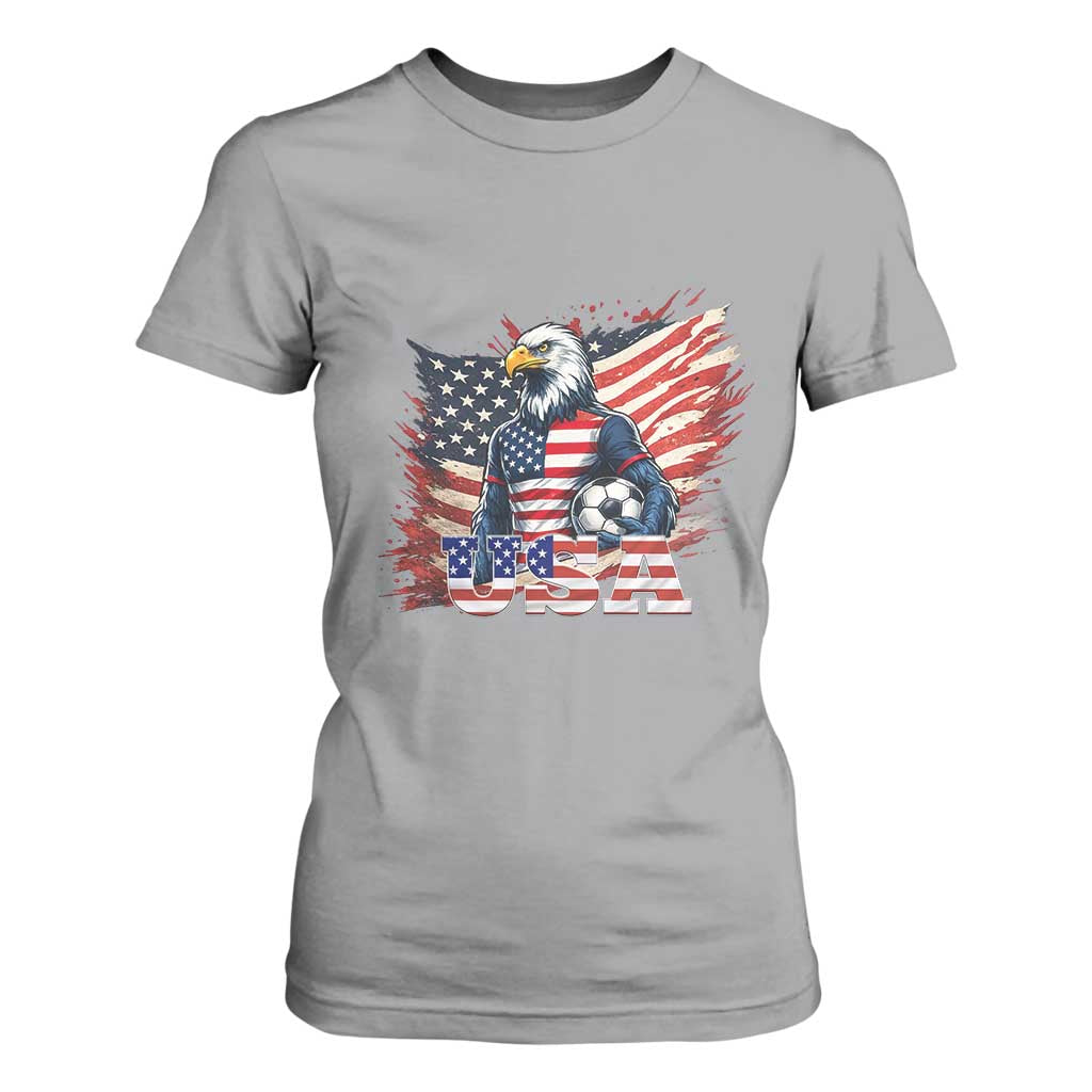 American Eagle And Soccer USA 2026 Supporter T Shirt For Women TS12 Sport Gray Print Your Wear