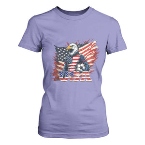 American Eagle And Soccer USA 2026 Supporter T Shirt For Women TS12 Violet Print Your Wear