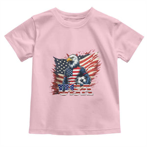 American Eagle And Soccer USA 2026 Supporter Toddler T Shirt TS12 Light Pink Print Your Wear