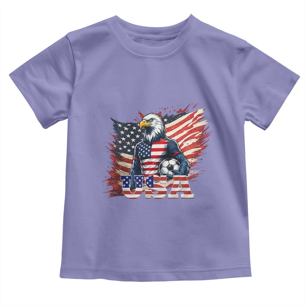 American Eagle And Soccer USA 2026 Supporter Toddler T Shirt TS12 Violet Print Your Wear