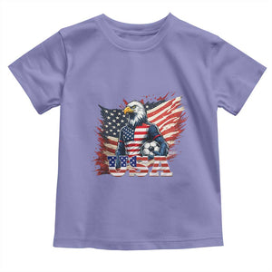 American Eagle And Soccer USA 2026 Supporter Toddler T Shirt TS12 Violet Print Your Wear
