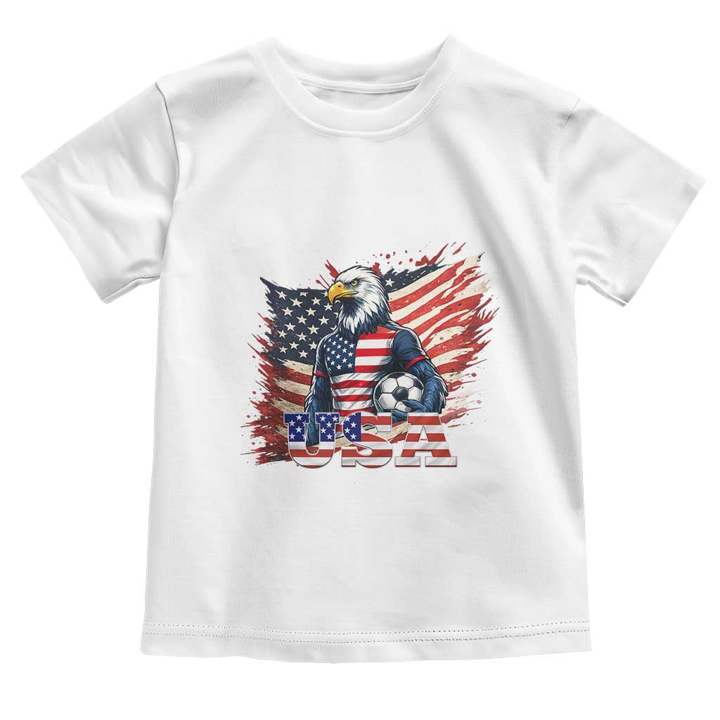 American Eagle And Soccer USA 2026 Supporter Toddler T Shirt TS12 White Print Your Wear
