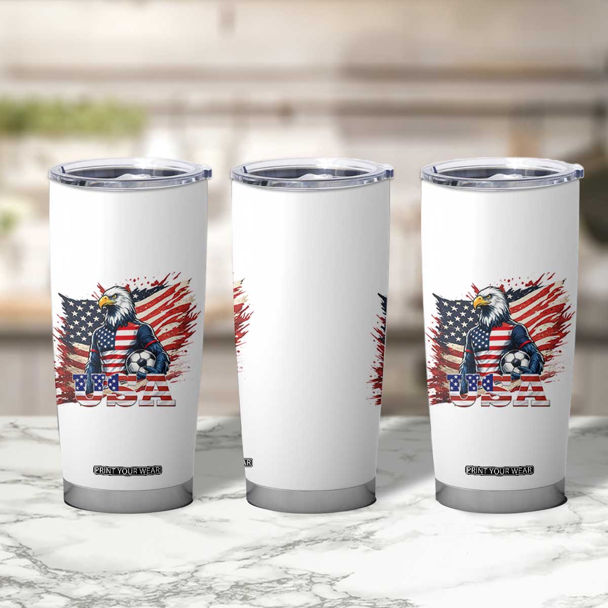 American Eagle And Soccer USA 2026 Supporter Tumbler Cup TS12 Print Your Wear
