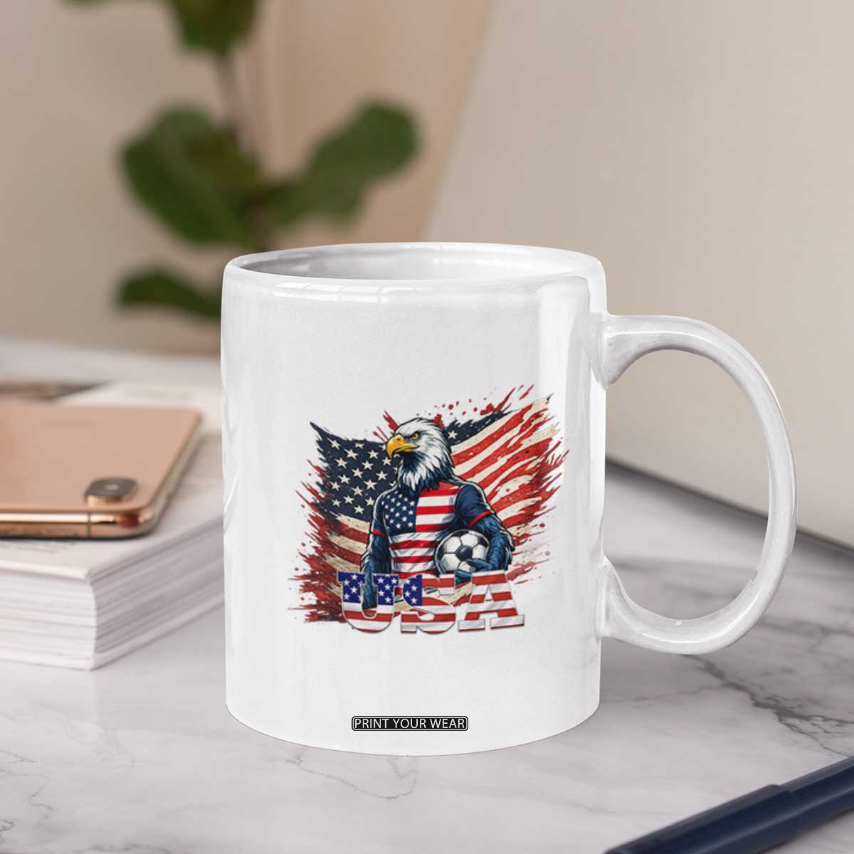 American Eagle And Soccer USA 2026 Supporter Coffee Mug TS12 Print Your Wear
