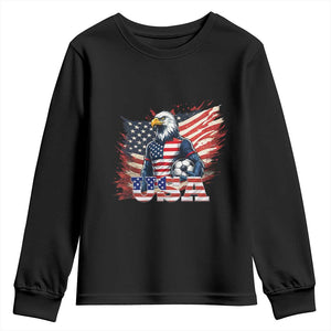 American Eagle And Soccer USA 2026 Supporter Youth Sweatshirt TS12 Black Print Your Wear