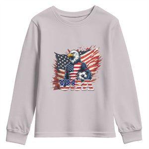 American Eagle And Soccer USA 2026 Supporter Youth Sweatshirt TS12 Ice Gray Print Your Wear