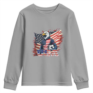 American Eagle And Soccer USA 2026 Supporter Youth Sweatshirt TS12 Sport Gray Print Your Wear