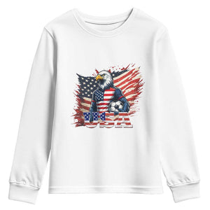 American Eagle And Soccer USA 2026 Supporter Youth Sweatshirt TS12 White Print Your Wear
