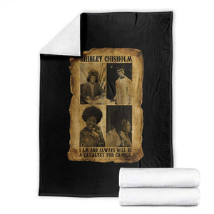 Shirley Chisholm Catalyst For Change Quote Throw Blanket Womens History Month TS12 Black Print Your Wear