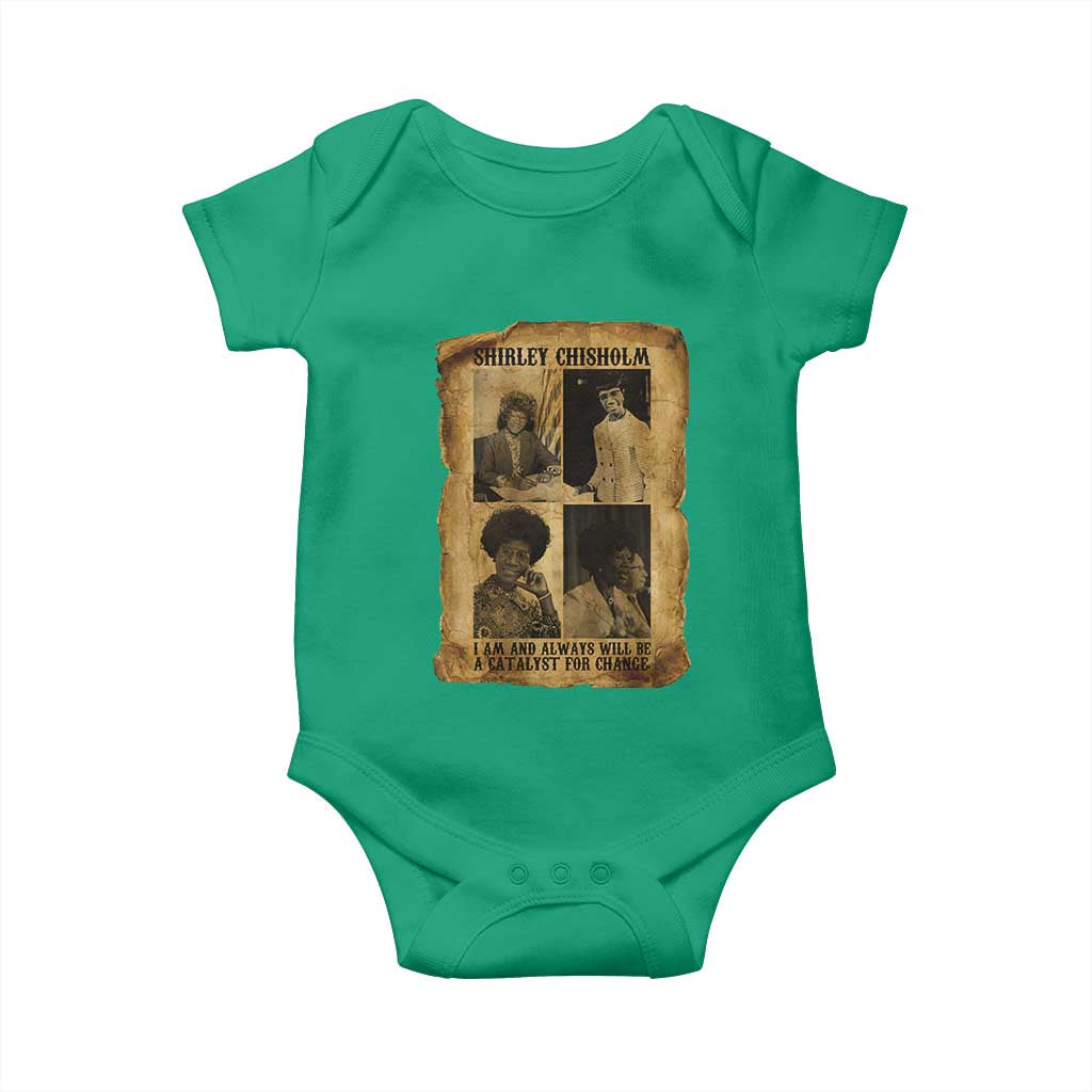 Shirley Chisholm Catalyst For Change Quote Baby Onesie Womens History Month TS12 Irish Green Print Your Wear