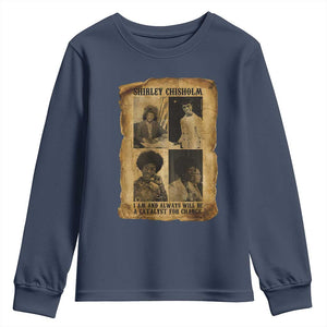 Shirley Chisholm Catalyst For Change Quote Youth Sweatshirt Womens History Month TS12 Navy Print Your Wear