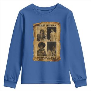 Shirley Chisholm Catalyst For Change Quote Youth Sweatshirt Womens History Month TS12 Royal Blue Print Your Wear