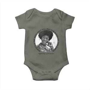 Shirley Chisholm Quote Baby Onesie Service Is The Rent You Pay TS12 Military Green Print Your Wear